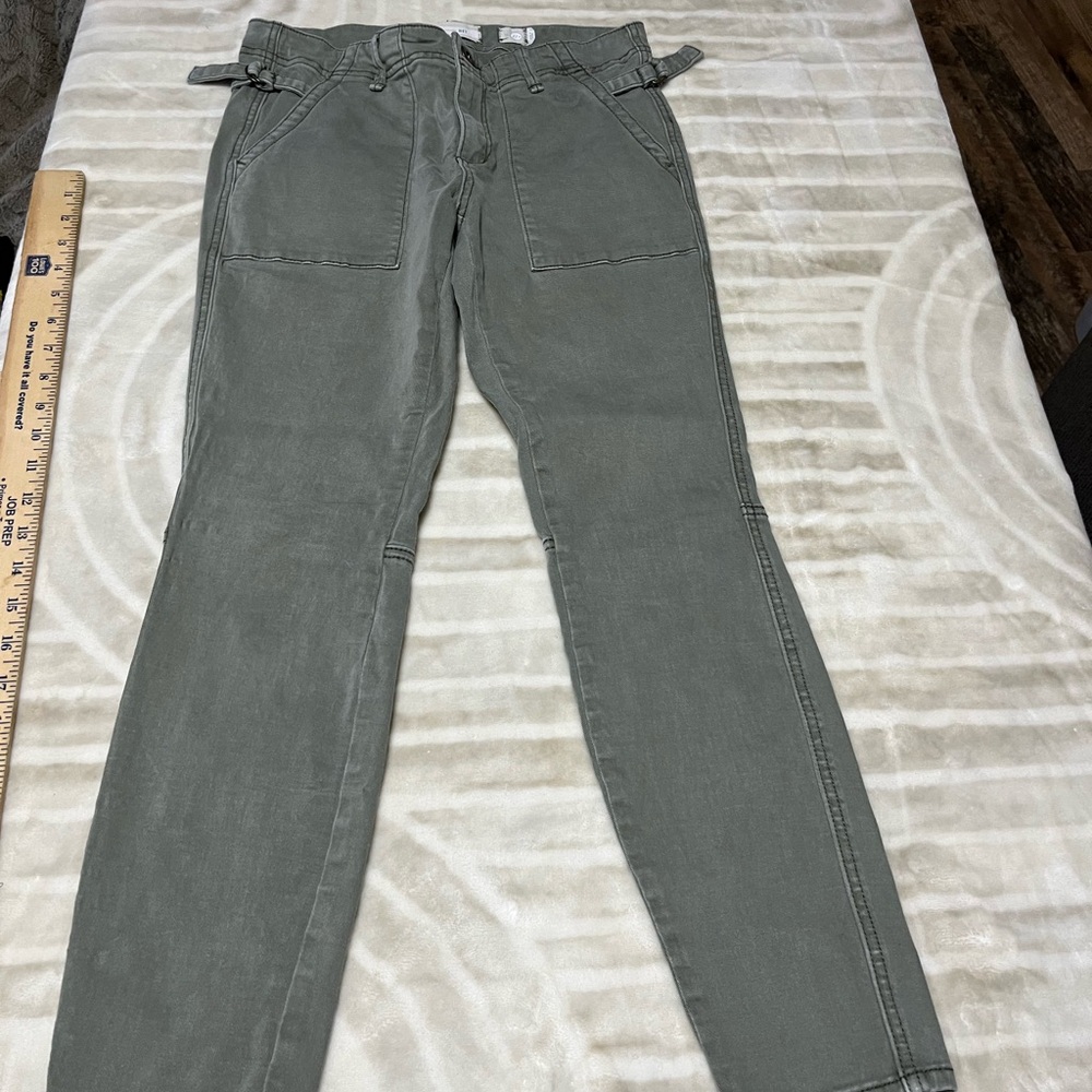 Anthropologie Hei Hei Pants Womens 27 P Green Straight Leg